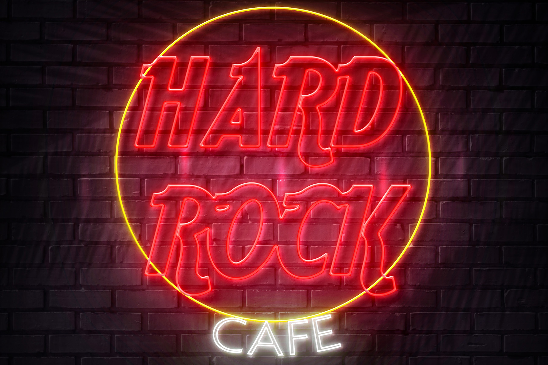 Hard Rock Cafe neon light