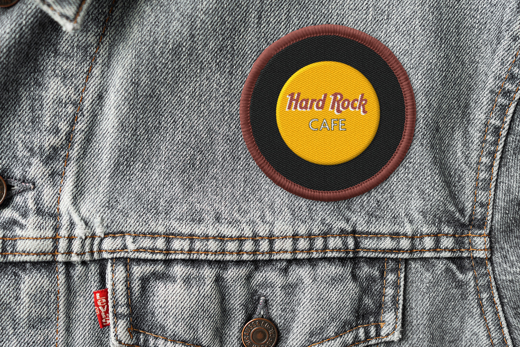 Hard Rock Cafe Patch on jean jacket